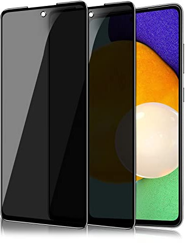 IBEX Anti-Spy Displayschutzfolie aus Hartglas für Samsung Galaxy A52 / A52s 5G, [2 Stück] Anti-Spy Privacy Displayschutzfolie 3D Full Cover 9H Ultra Robust Privatscreen