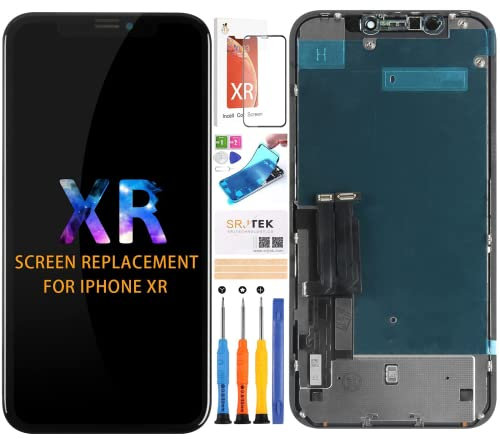 For iPhone XR Screen Replacement For iPhone XR LCD For iPhone XR Digitizer Sensor Glass A1984 LCD Assembly Kits A2105, A2107, A2108, A2106 (incell,Black)