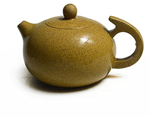 Yixing Théière de 237 ml de thé chinois Zisha Xishi Pots naturel Zini jaune boue (noir + jaune)