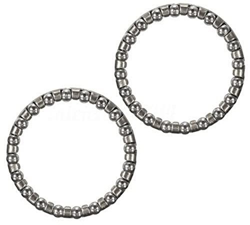 FUBESK 2pcs Bike Ball Bearing Retainer Replacement Mountain Bike Parts,Bicycle Bike 1 1/8'' Headset Caged Ball Bearing Race Cycling Bearing