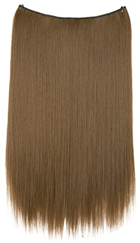 CAISHA 50cm 1 Tresse Extension mit Gummiband Extensions Haarverlängerung Haarteil Glatt Hellbraun E112