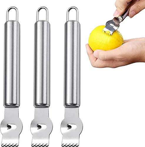 Norhogo Stainless Steel Lemon Zester Grater Lemon Peeler Grater Fruit Peeler Orange Peeler Tool Lemon Peel Tool for Kitchen Peeling Tools