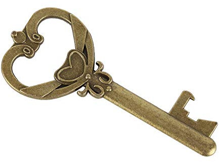 Jerliflyer Vintage Schlüsselkorkenzieher, Schlüsselkorkenzieher Vintage Korkenzieher mit Anhänger Karte Krawatte geeignet für Hochzeitsgast Geschenk Party Souvenirs(20pcs Nude)