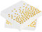 Servietten Gold Dots 30 Stücke 3-lagig Golden Foiled Papierservietten Paper Napkins,Servietten weiß für Deko Party,Geburtstag, Hochzeit und Feiertagsfeier(33x33cm)