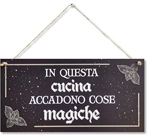 CARISPIBET In questa Cucina | Simpatico Segno Regalo ispiratore Decorazione della Cucina cartelli Decorativi per Il Tuo Bar Ristorante 15 x 30 cm