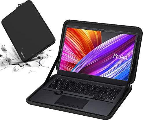 Smatree Custodia rigida da 16 pollici, compatibile con ASUS ProArt Studiobook 16 pollici/StudioBook 16 OLED/ASUS Vivobook Pro 16X OLED, antiurto, nero