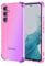 RankOne Hülle Geeignet für Samsung Galaxy A34 5G (6.6 Inches) Transparente TPU Silikon Farbverlauf Color Case - Pink Lila