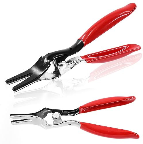Keadic Car Hose Remover Pliers Automobile Fuel Vacuum Line Tube Heater Hose Separator Pliers Removal Tool with Rubber Handles for Repairing Air/Power Auxiliary/Cooling Oil Pipe