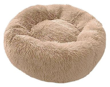 Consentida Cuna Redonda Pile - Cama Antiestrés para Perros - 50 x 50 x 12 cm - Color Marrón - Limpieza Fácil - Máxima Comodidad - con Base Antideslizante - Accesorios para Perros