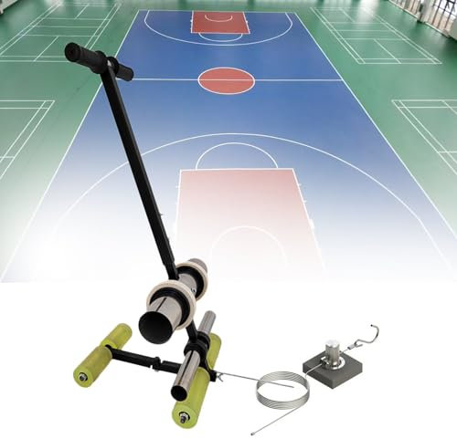 Ghoyvls Manueller Bodenklebebandapplikator, handgeführter Klebebandabroller für Maler-/Fahrbahnmarkierungen/Sport-/Lagerbereiche usw., Einzelrollen-Klebebandmaschine, maximale Breite:14cm,Set