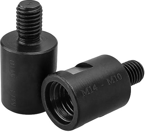 Mesee 2 Pieces Angle Grinder Attachment Adapters M14 Female to M10 Male Thread Adapter Conversion Tool Grinding Machine Converter Extension Rod for Diamond Core Bits Polishing Pad Wheel