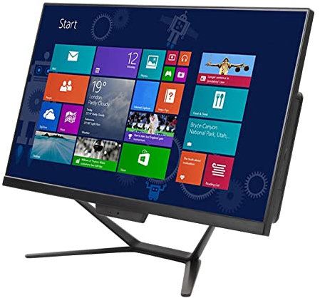 Haofy PC Tout-en-, Contrôle Tactile, Prise UE, Processeur de Bureau AIO J4125 pour Bureau (8+512G Prise UE)