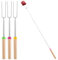 SULIVES Marshmallow-Toastgabel-Set – ausziehbare Edelstahl-Smores-Sticks für Grill und Lagerfeuer – einziehbares Lagerfeuer-Zubehör für das Braten von Marshmallows und Hot Dogs, 4 Stück