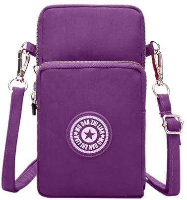 Vintage Canvas Taschen Mit Paris Druck Kleine Umhängetasche für Damen, Handytasche, Wasser-Nylon-Reißverschluss, Umhängetasche, Geldbörse, Geldbörse für Sport, Einkaufen, Aigner (PP1, One Size)