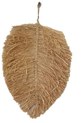 MANGRY 2 Piezas Espécimen de Hojas de Rafia, Tapices Decorativos de Estilo Campestre Fondo de Sofá Decoración de Arte de Pared Adornos con Cuerda para Colgar, para Sala de Estar Dormitorio Hotel(A)