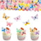 ALEGRE Essbare Schmetterlinge für Torte,72 Stück Schmetterling Tortendeko Essbar Muffin Deko Geburtstag,Schmetterlinge Deko Torte,Esspapier Tortendeko Hochzeit,Schmetterlinge Kuchen Deko für Babyparty