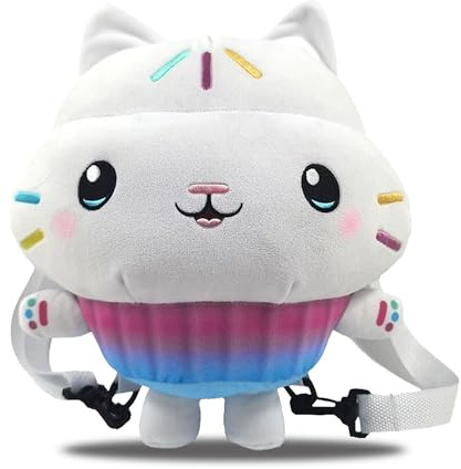 CYPBRANDS Gabby Kinder-Rucksack, Muffin-Design, mit verstellbaren und abnehmbaren Bändern, Weiß, offizielles Produkt, weiß, Estandar, Casual