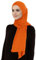 Lina & Lily Atmungsaktives hochwertiges Modal gewebtes Hijab-Kopftuch für muslimische Frauen, leicht, Orange, One size