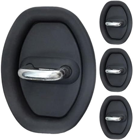 MMHGFIR 4 Pezzi Copertura Serratura portiera Auto, per Jeep Renegade 2014 2015 2016 2017 2018 Auto ammortizzatori silenziosi Protezione Serratura in Silicone,A