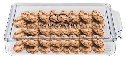 Gzsekken Biscuit Storage Container,Plastic Biscuit Tin with Lid,Large Biscuit Jar Cookie Container, BPA-Free Biscuit Tin Treat and Food Storage Jar for Snacks, Dry Food, Cookies