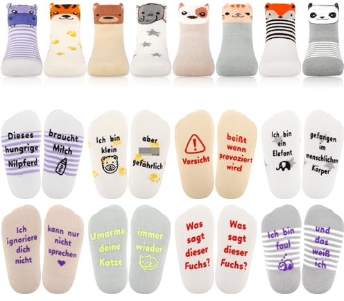 Belloxis Baby Geschenk für Junge und Mädchen - Neugeborenen Socken 0-12 Monate - Geschenke zur Geburt