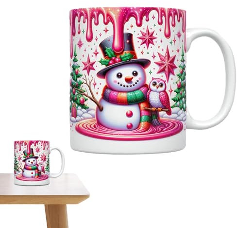 Tazas de Navidad - Taza de chocolate de Navidad con chocolate caliente | Taza de agua con efecto visual para chocolate caliente y leche para el hogar