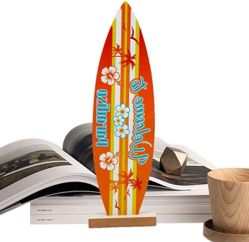 ycezw Surfbrett-Tischplatte, Surfbrett- - Surfbrett für Wand | Sommer-Holzschild, Sommer-Party-Dekoration, Surfbrett- für die Wand, Tropische Bartisch-Mittelstücke, multifunktional