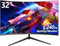 CRUA Gaming Monitor 32 inch 240Hz, Full HD 1080P Curved PC Screen, Moniteur 32 Pouces 1500R Frameless Curved Computer Monitor with FreeSync and Eye Care Technology, Supports VESA