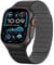 Tasikar Magnetic Straps Compatible with Apple Watch 49mm 46mm 45mm 44mm 42mm Soft Silicone Replacement Loop Wristband Compatible with iWatch Ultra SE Series10 9 8 7 6 5 4 3, Black-Grey
