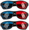Namvo Lot de 3 Lunettes 3D Rouge Bleu Lunettes 3D Anaglyphe Cyan Lunettes de Film et de Jeu Lunettes de visualisation 3D pour Moniteur d'ordinateur Écran de cinéma Maison