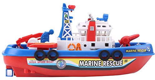 Srliya Feuerboote Spielzeug mit Sound & Blitzlicht, Elektroboot für Badewanne, Pool oder Strand, Glück und Weisheit Teilen