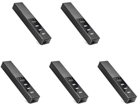 Goufride 5 altavoces de computadora con micrófono y concentradores, altavoz de conferencia USB, micrófono de PC para videoconferencia