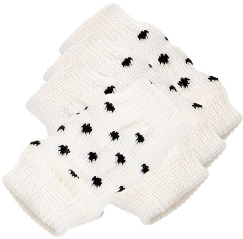 Abaodam 4pcs Dog Leg Warmers Knitted Socks Paw Protection for Dogs Soft Cotton Leg Sleeves