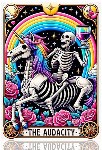 Totenkopf Metallschild, Tarot Skull Aluminiumblech Vintage Wandkunst, Retro Blechschild Lustig Wanddekoration Blechschilder Vintage Deko Kunst Eisen Retro Deko Poster Für Bar Spielzimmer, 30×20cm