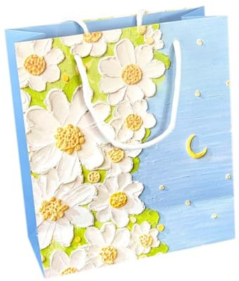 Pqahffowr Oil Painting Children'S Gift Bag Gift Box Bag Paper Bag Portable Birthday Gift Bag Souvenir,Blue