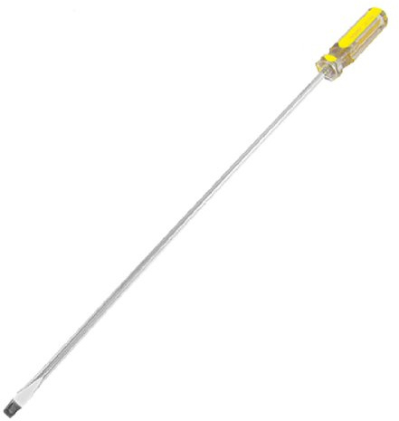 15 long screwdriver 5mm wide magnetic tip 12 shaft yellow handle flat blade slotted