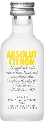 Absolut Citron Vodka Miniature 5cl 12 Bottle Pack