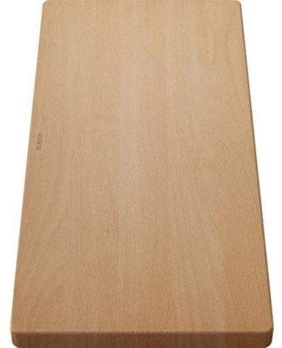 BLANCO Schneidbrett aus massiver Buche | 540 x 260 mm | Für Spülen und Becken mit klassischem Einbau von oben. An den Außenkanten der Spüle geführtes Schneidbrett ermöglicht flexibles Arbeiten.