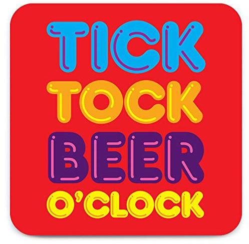 Tick Tock Bier Uhr Untersetzer