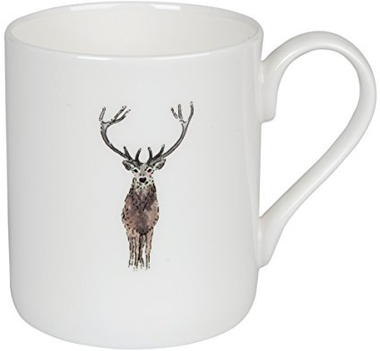 Sophie Allport - Highland Stag Solo Mug, Fine Bone China, Gift Box, Dishwasher Safe (Standard Size 275ml)
