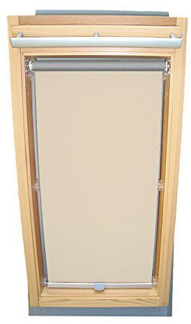 Hochwertiges Abdunkelungsrollo Rollo Thermo creme für Velux DKL Y/RHL Y-EP VL Y,VU Y,VKU Y85 ALU // Verdunkelungsrollo/Verdunkelungs-Rollo/Fensterrollo
