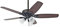 HUNTER FAN Deckenventilator Builder Plus 132 cm, m. Beleuchtung & Zugschalter, Bronze Neu, 5 umkehrbare Flügel in brasilianischer Kirsche & Nussbaum gelb, optimal für Sommer oder Winter, Modell 50562