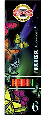 Koh-I-Noor 8741006001PZ Fluorescent Woodless Coloured Pencils Set