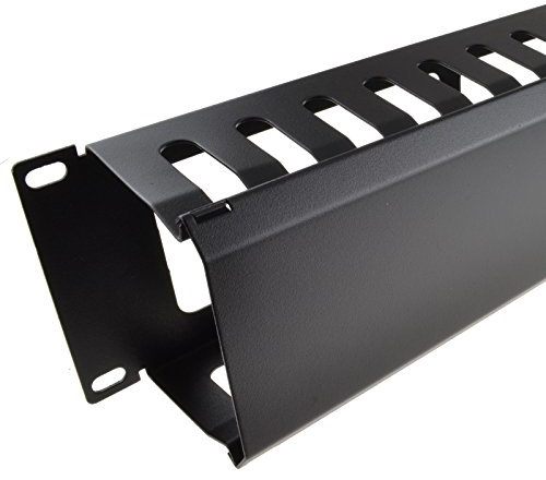 kenable Cable Management Bar Metal Dump Panel 2U for Data Cabinet 19 Inch Rack with VENT