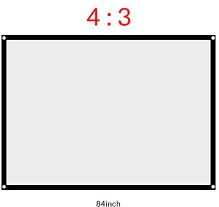 Easy Installation Projection Screen, Foldable 84 Inches Matte Screen for Home Cinema and Outdoor Use, Foldable Curtain Projector Screen by Foldable Screen Co.