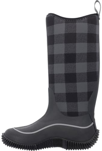 Muck Boots Damen Hale Gummistiefel, Black/Grey Plaid