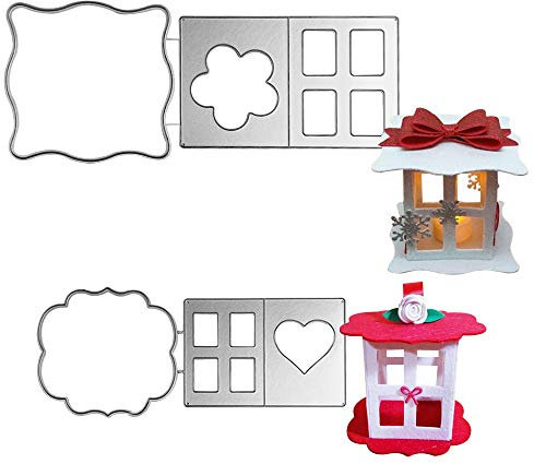 VINFUTUR Stanzschablonen Laternen Box Prägeschablonen Stanzformen für DIY Karte Sammelalbum Scrapbooking Fotoalbum Deko Cutting Dies