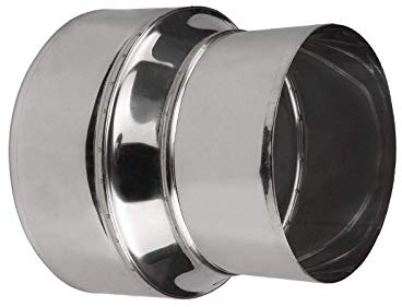 Acier Inoxydable Poêle Tuyau Réducteur Tube Connecteur Cheminée Conduit Doublure Adaptateur - Ø200mm/Ø125mm