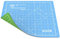 ANSIO Craft Cutting Mat Self Healing A5 Double Sided 5 Layers - Quilting, Sewing, Scrapbooking, Fabric & Papercraft - Imperial/Metric 8 inch x 7 inch / 22 cm x 18cm – Sky Blue/Lime Green