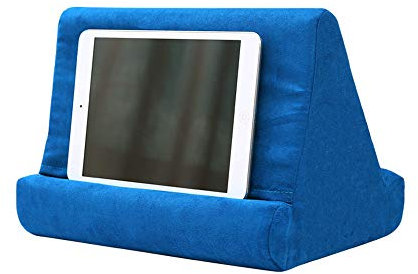 SoSickWithIt New Compressible Tablet Stand Pillow Holder Multi Angle Soft Cushion Pillow Stand for iPad Tablet Book and E-Reader (Little Blue)